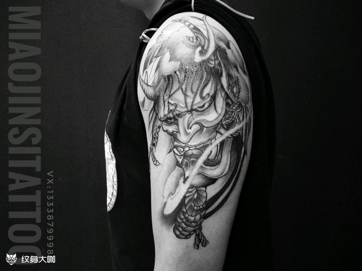 般若_纹身图案手稿图片_老猫的纹身作品集