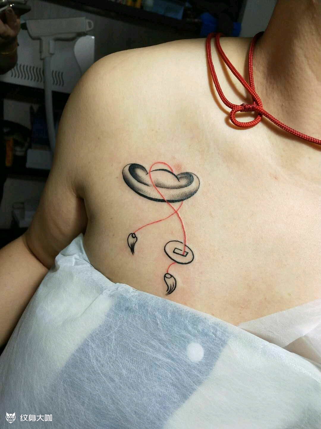 元宝_纹身图案手稿图片_霞姐的纹身作品集