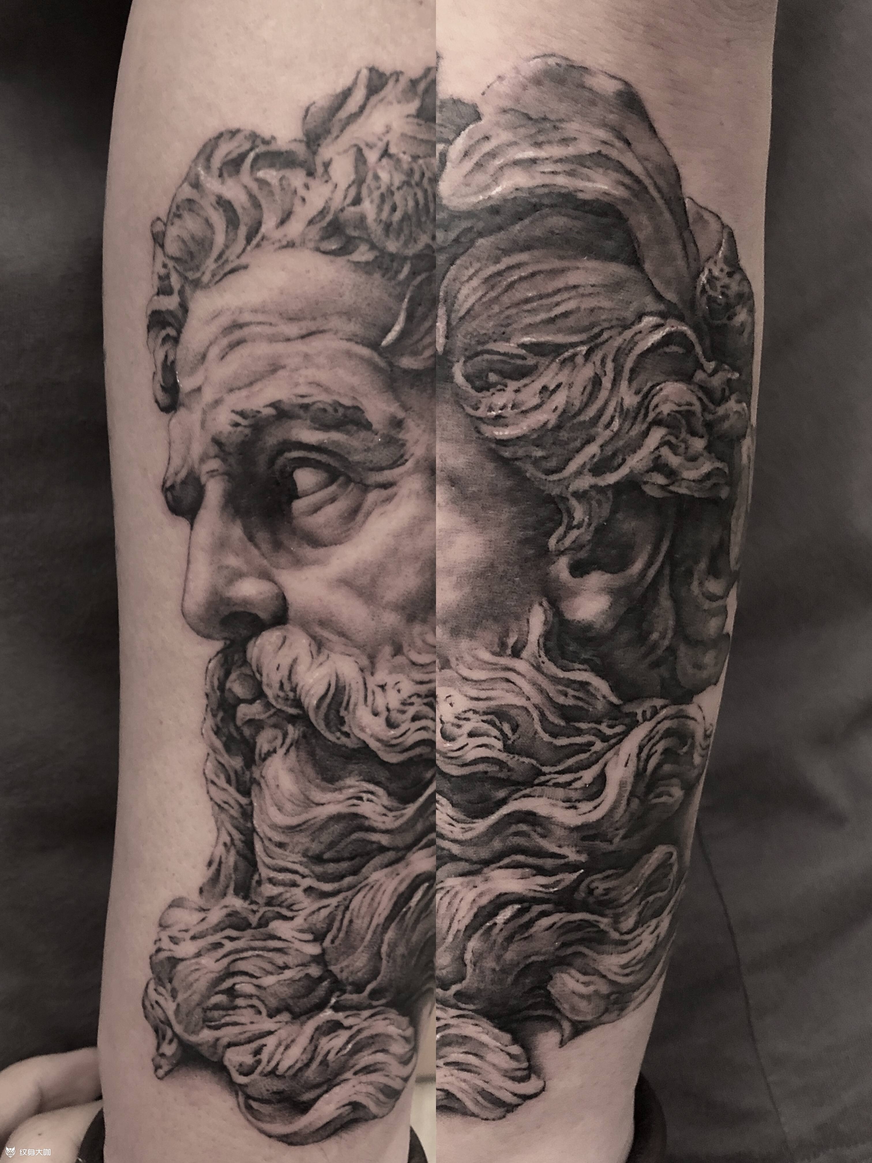 波塞冬_纹身图案手稿图片_大奎的纹身作品集
