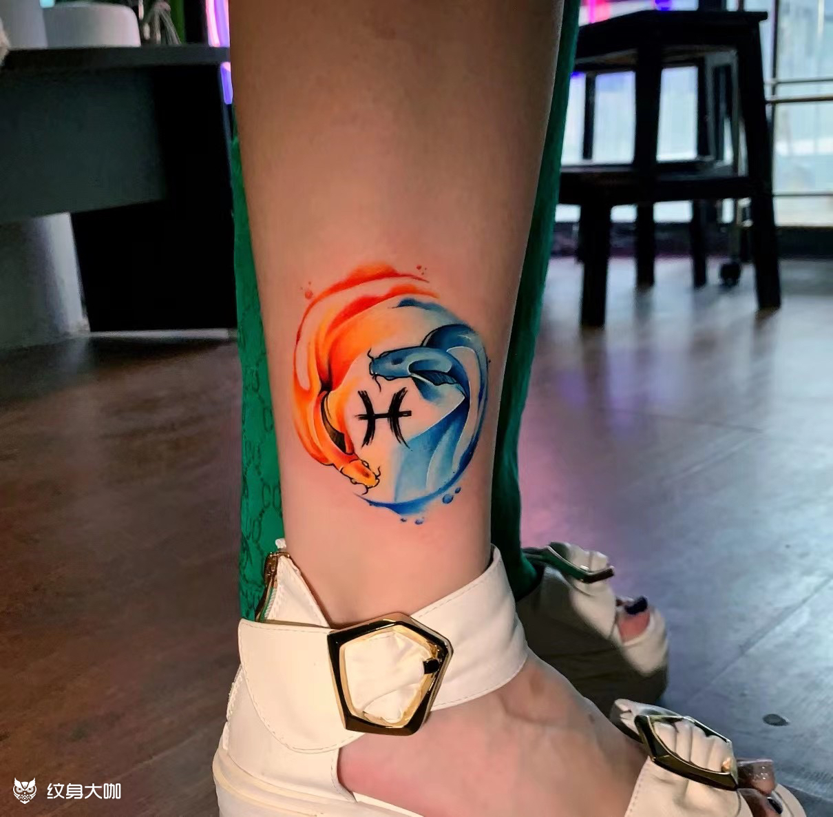 双鱼#_纹身图案手稿图片_lee的纹身作品集