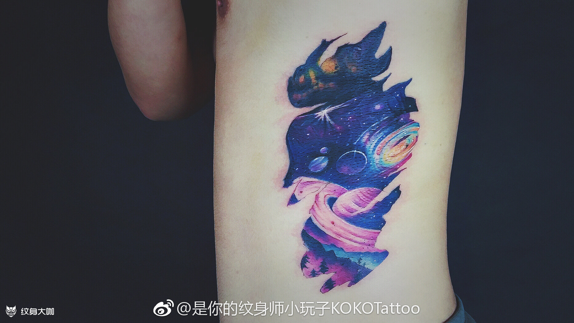 宇宙_纹身图案手稿图片_玩子的纹身作品集