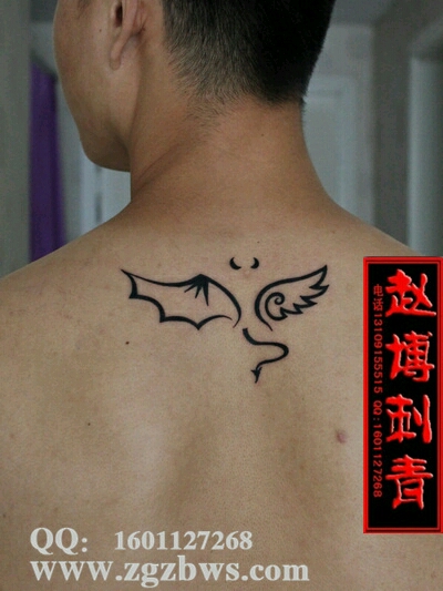 魔鬼天使翅膀纹身