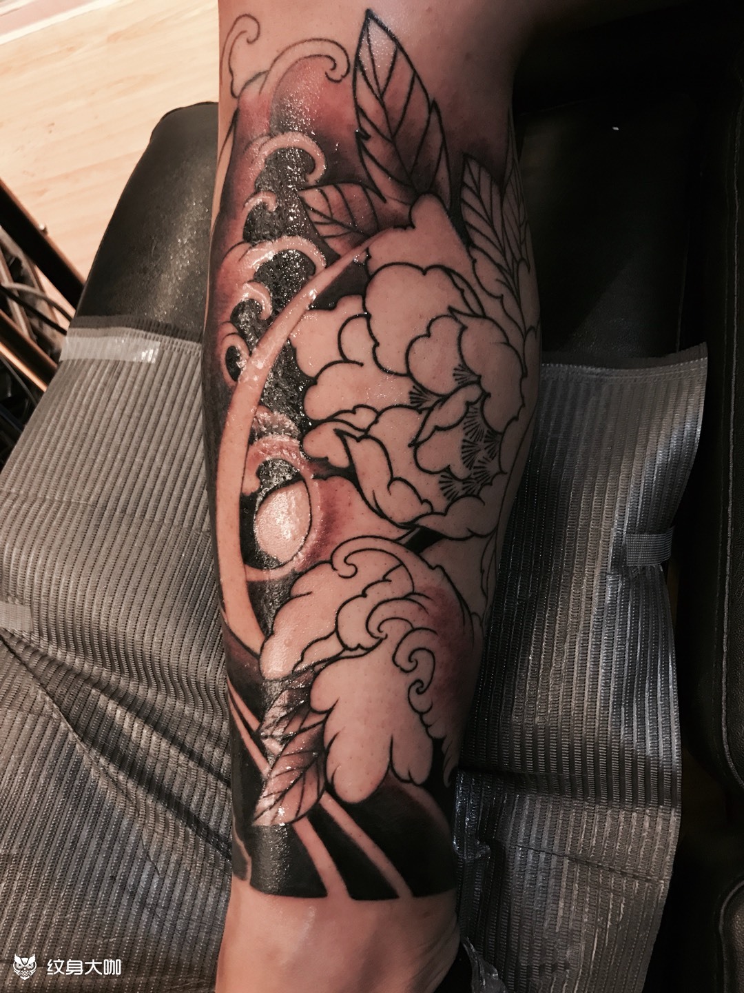 小腿_纹身图案手稿图片_老k的纹身作品集