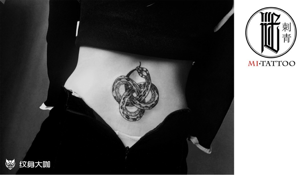 97蛇 后腰_纹身图案手稿图片_郑乾敏的纹身作品集