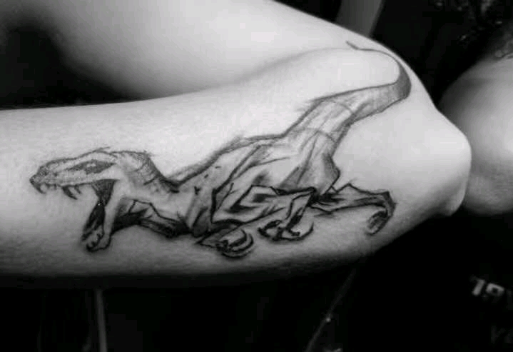 迅猛龙_纹身图案手稿图片_sean的纹身作品集