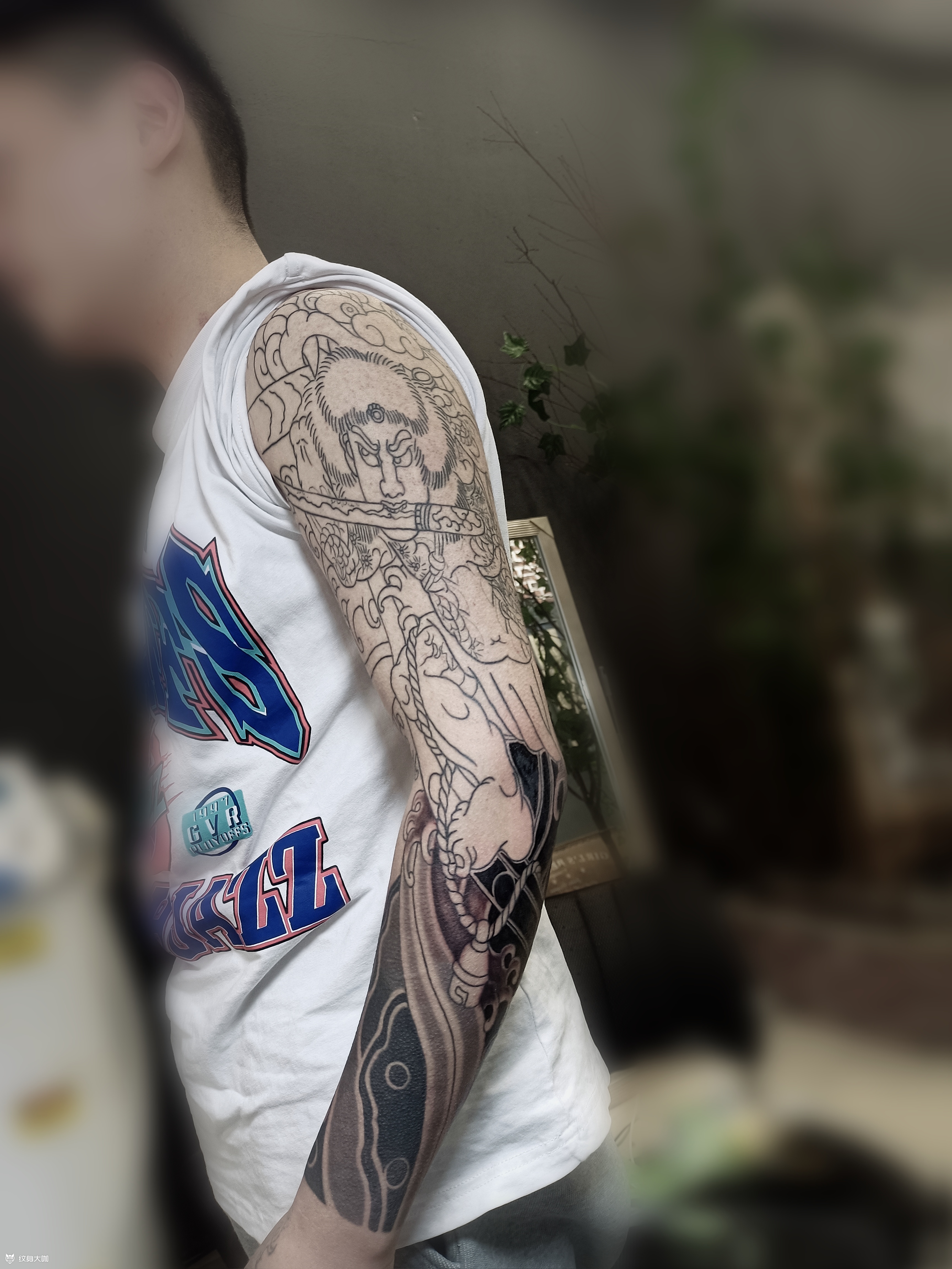 张顺破水门_纹身图案手稿图片_阜阳太和·龙门的纹身作品集