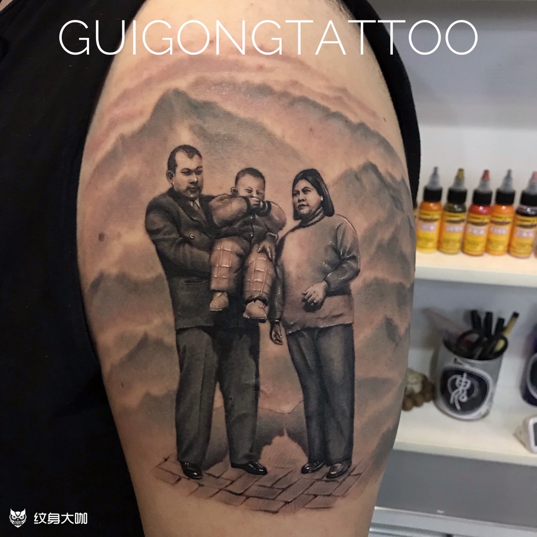 父爱如山客人为怀念逝去的父亲_纹身吧社区 - 纹身大咖