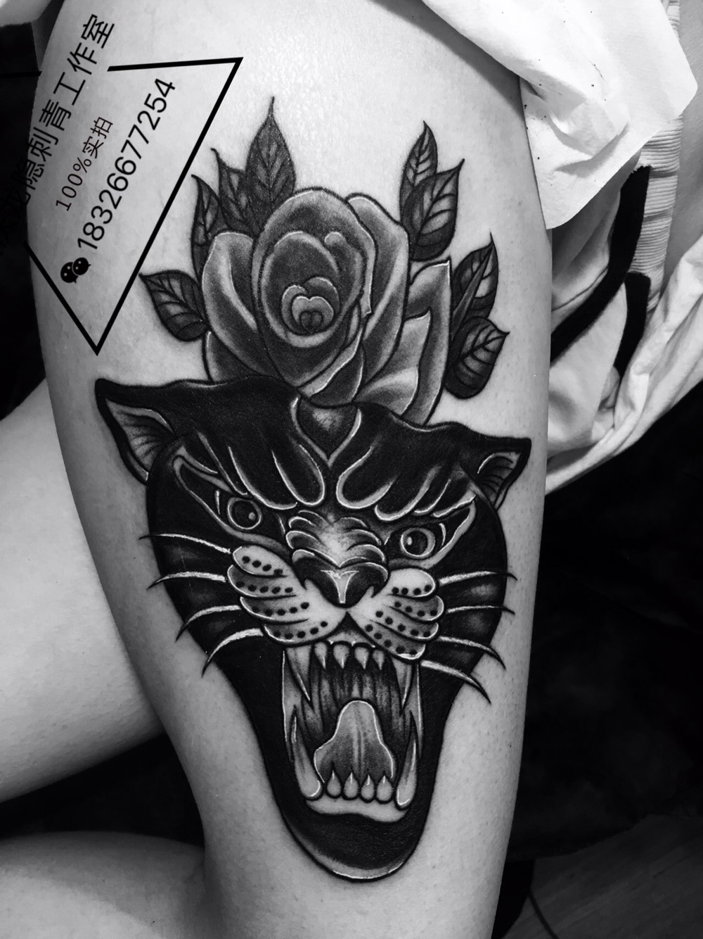 school 豹子_纹身图案手稿图片_夏宇的纹身作品集