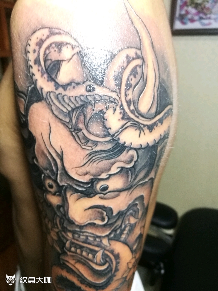 出自大连小伟刺青手稿般若