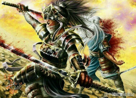 日本武士_纹身图案手稿图片_96的纹身作品集