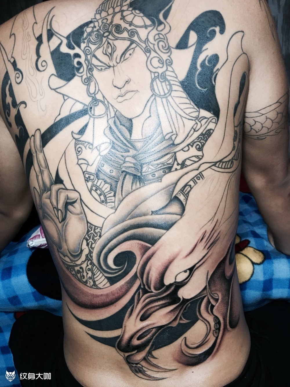 二郎神_纹身图案手稿图片_刘明的纹身作品集