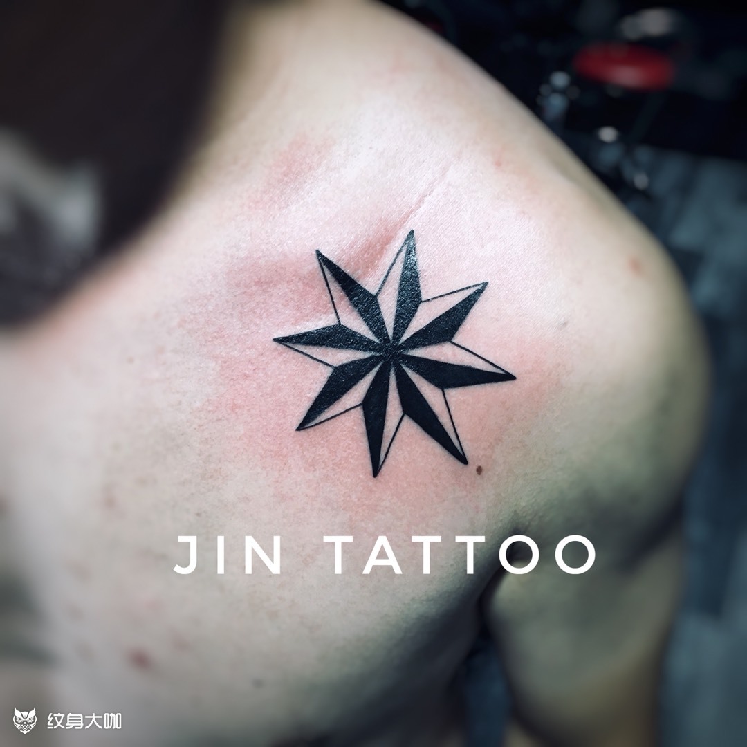 八角星_纹身图案手稿图片_大津的纹身作品集