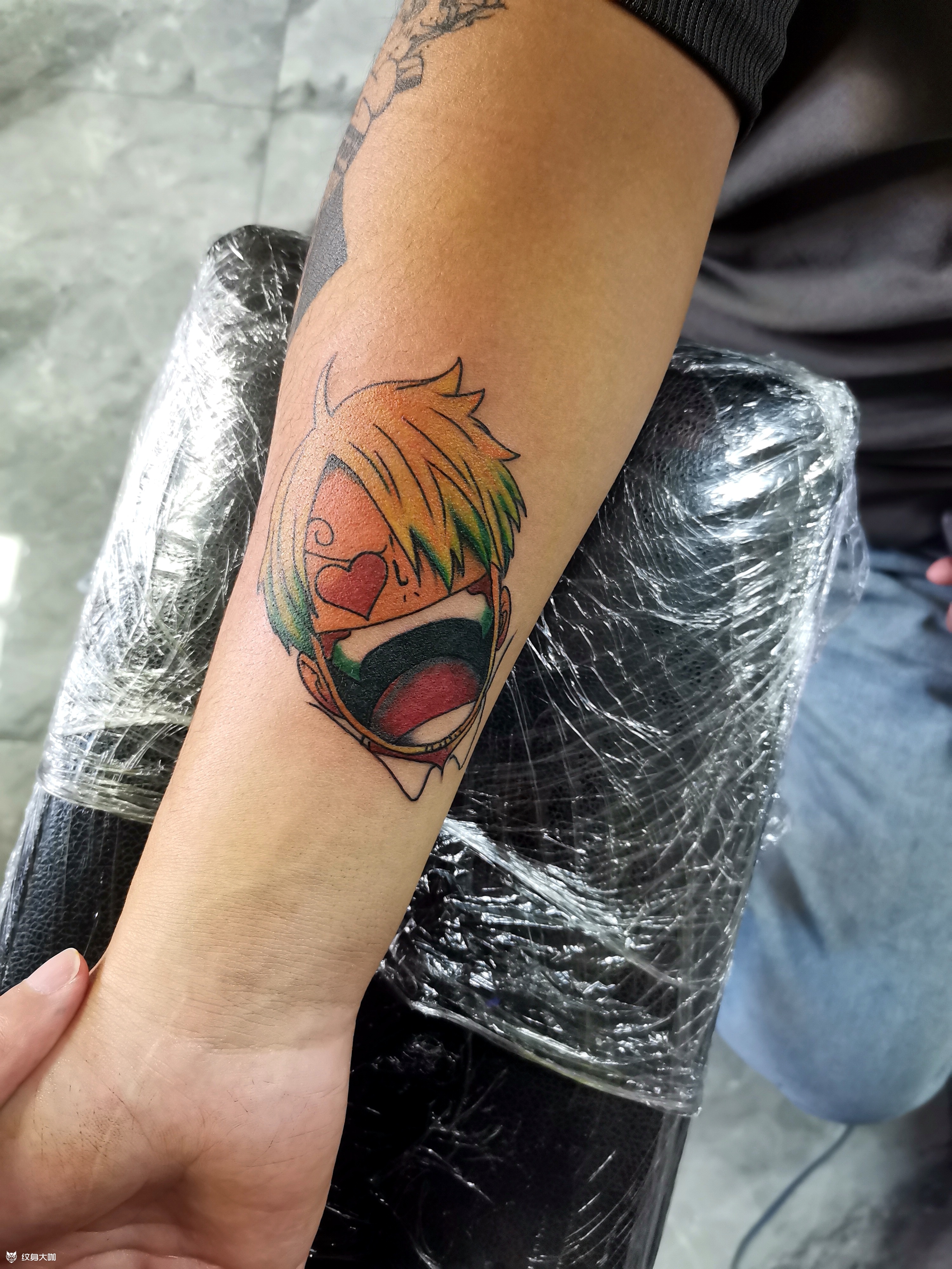 海贼王山治_纹身图案手稿图片_济南花姐的纹身作品集