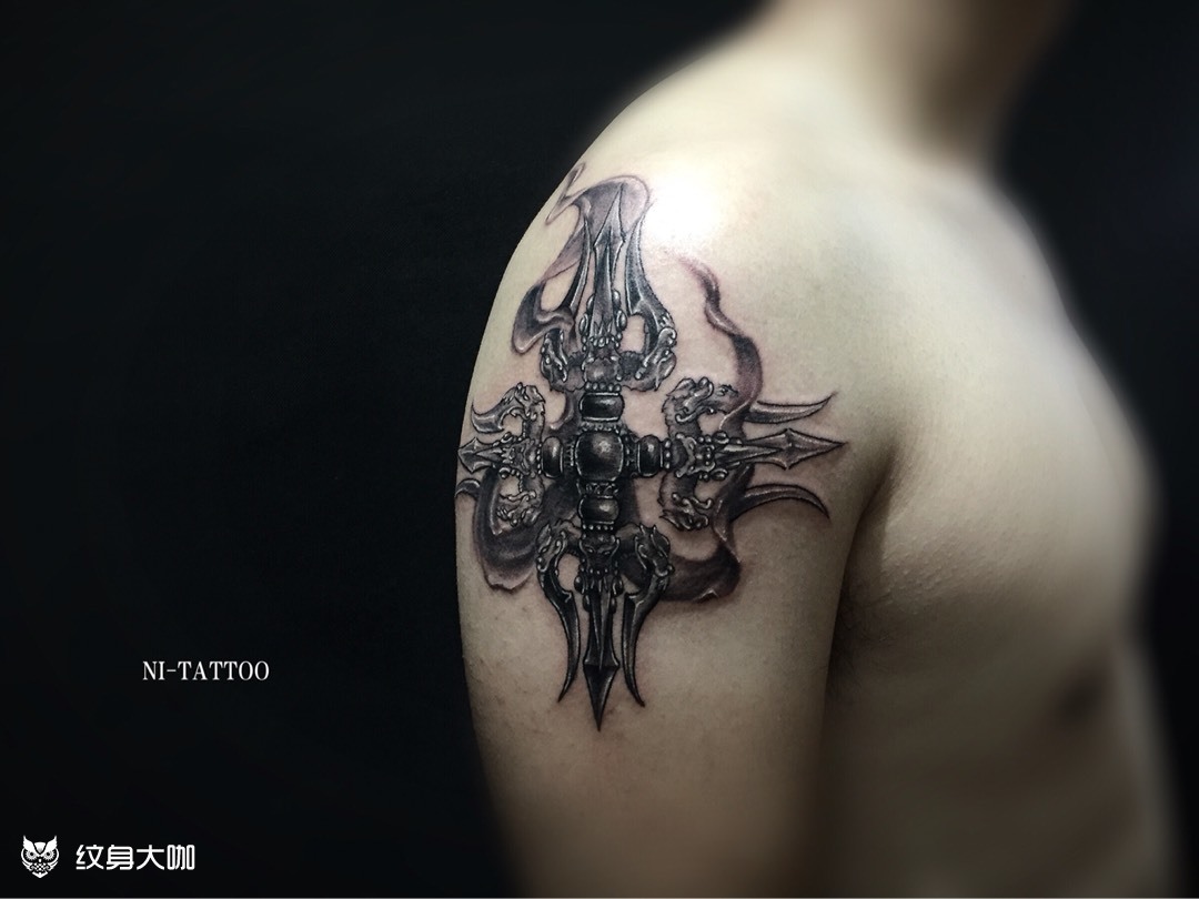 降魔杵_纹身图案手稿图片_ kk的纹身作品集