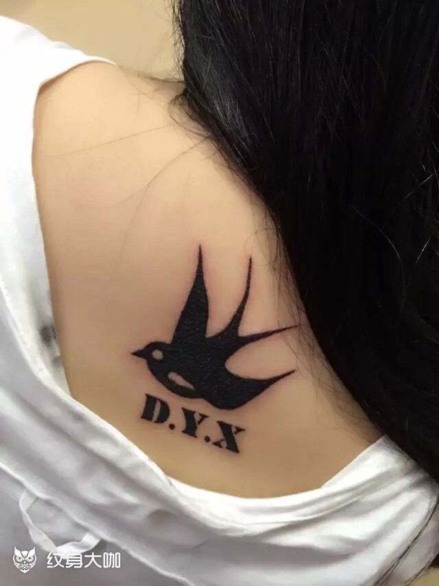 燕子_纹身图案手稿图片_污婆tatt00的纹身作品集