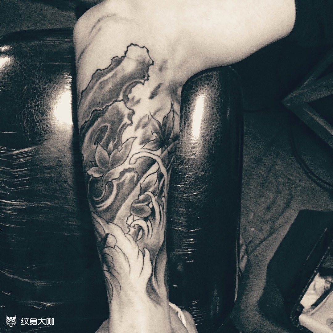 纹身图案手稿图片_代上帝之手的纹身作品集