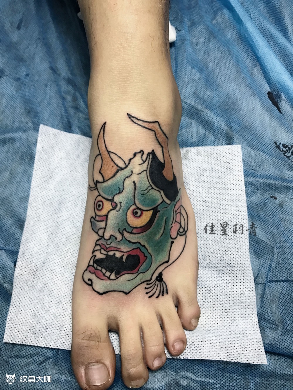 脚面般若_纹身图案手稿图片_魏佳星的纹身作品集