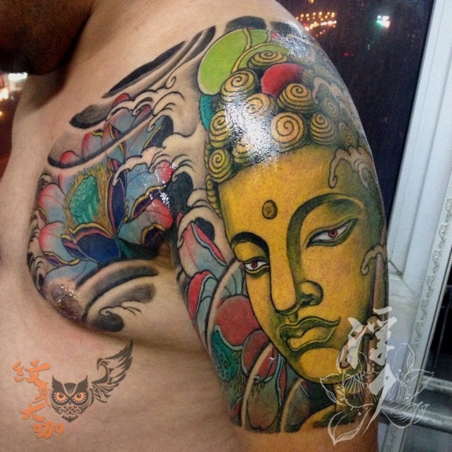 半甲佛_纹身图案手稿图片_浮夕-鑫的纹身作品集