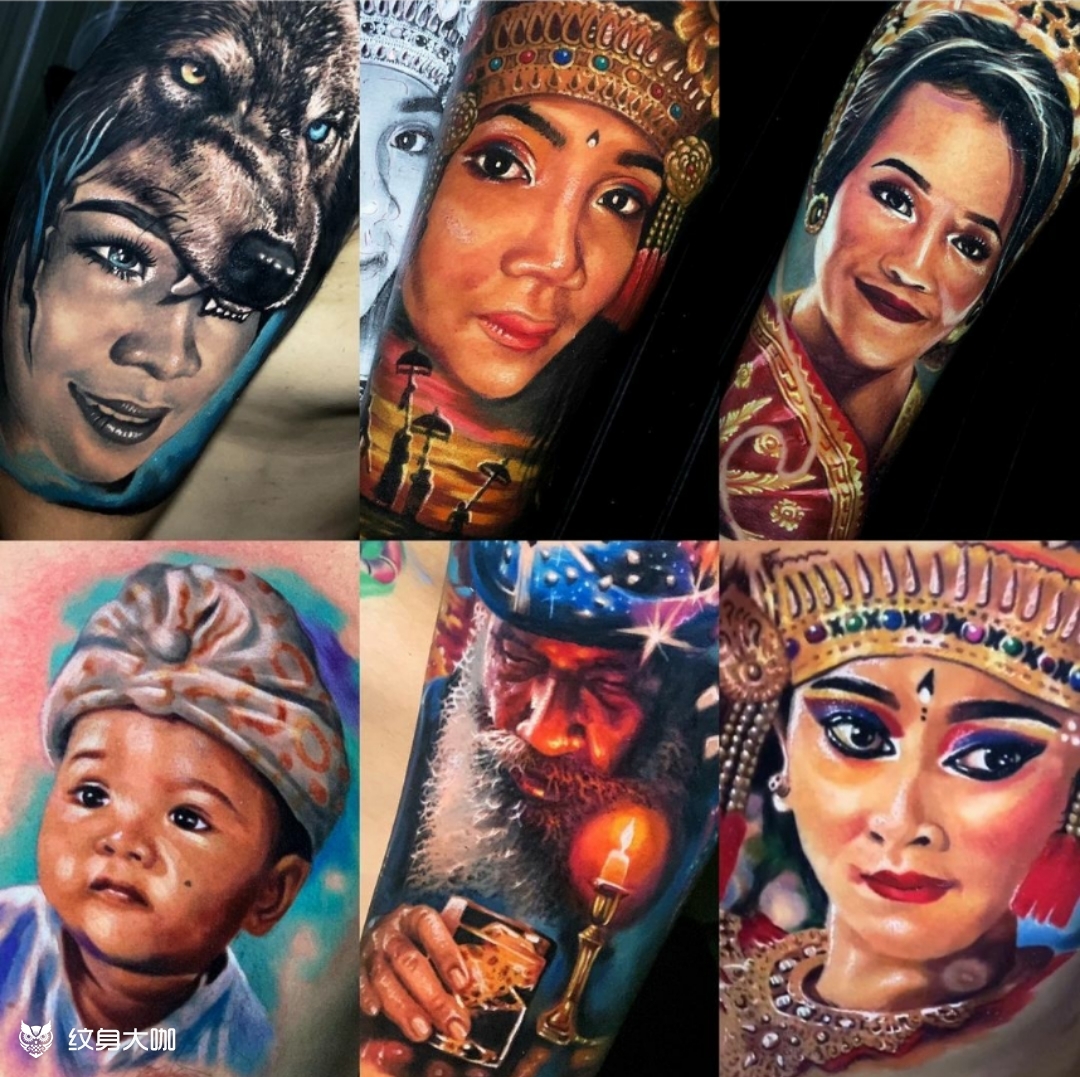 made纹身作品欣赏 难得一见极具东南亚风情文化的纹身作品,素材及用色