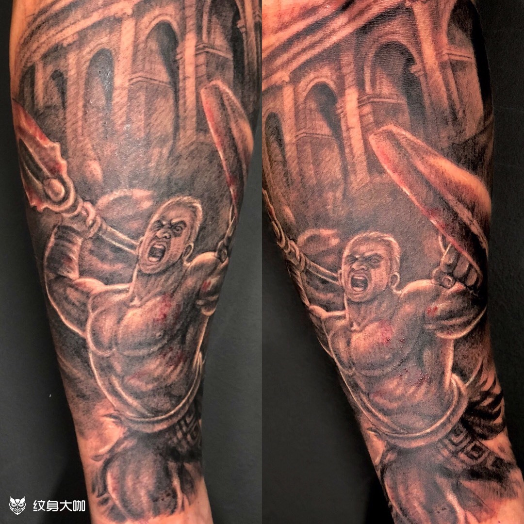 战神_纹身图案手稿图片_sunny的纹身作品集