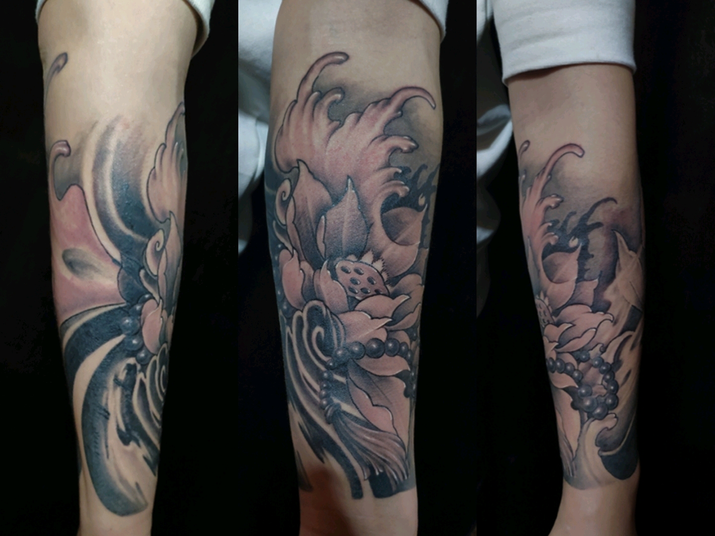 佛珠莲花_纹身图案手稿图片_钮钴禄凡的纹身作品集