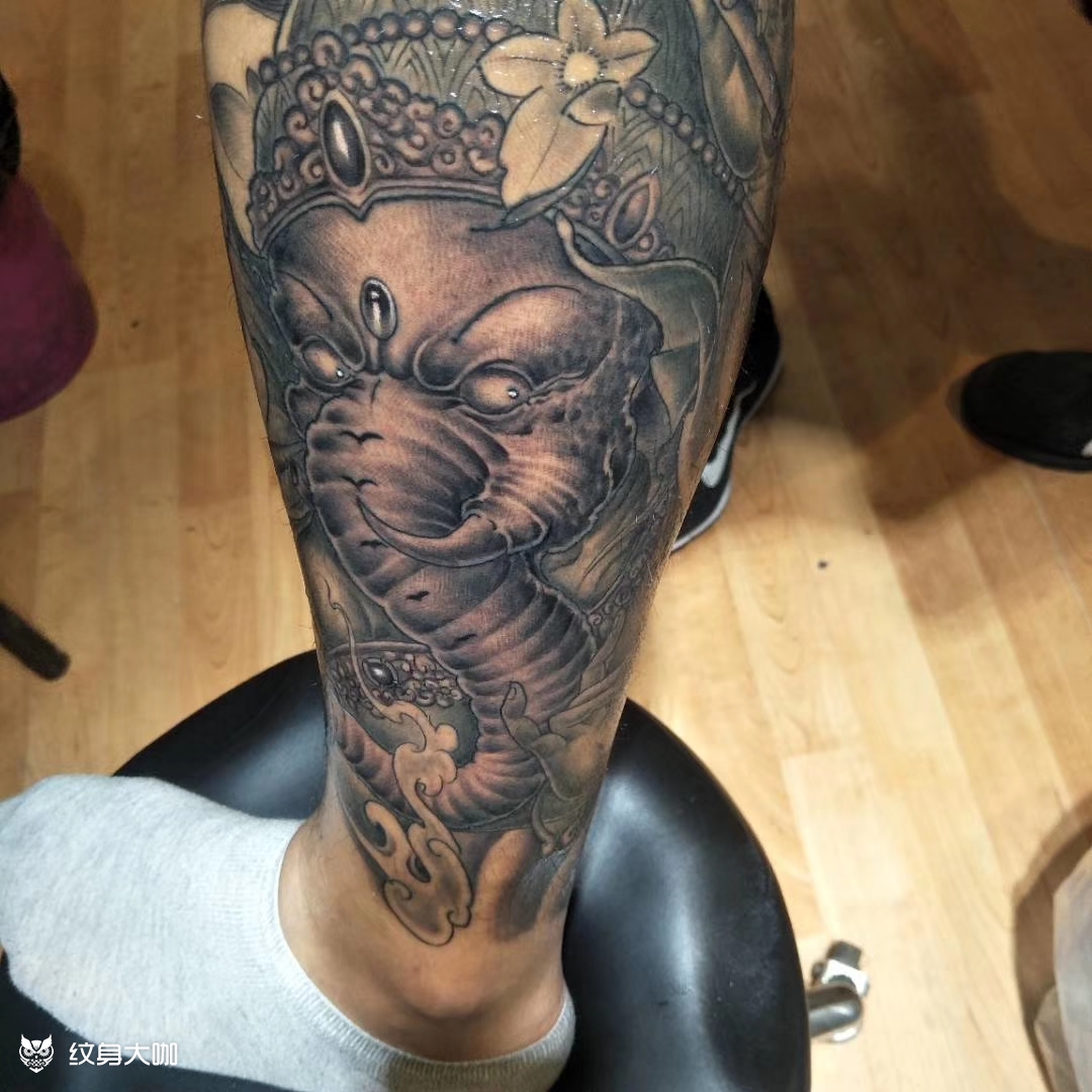 象神_纹身图案手稿图片_大帅的纹身作品集