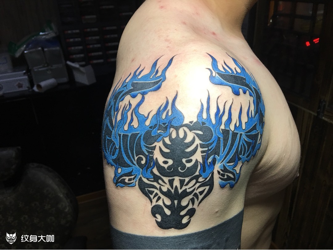 牛魔王_纹身图案手稿图片_道格tattoo的纹身作品集