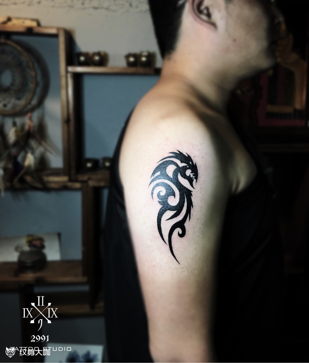 龙图腾_纹身图案手稿图片_虫子的纹身作品集