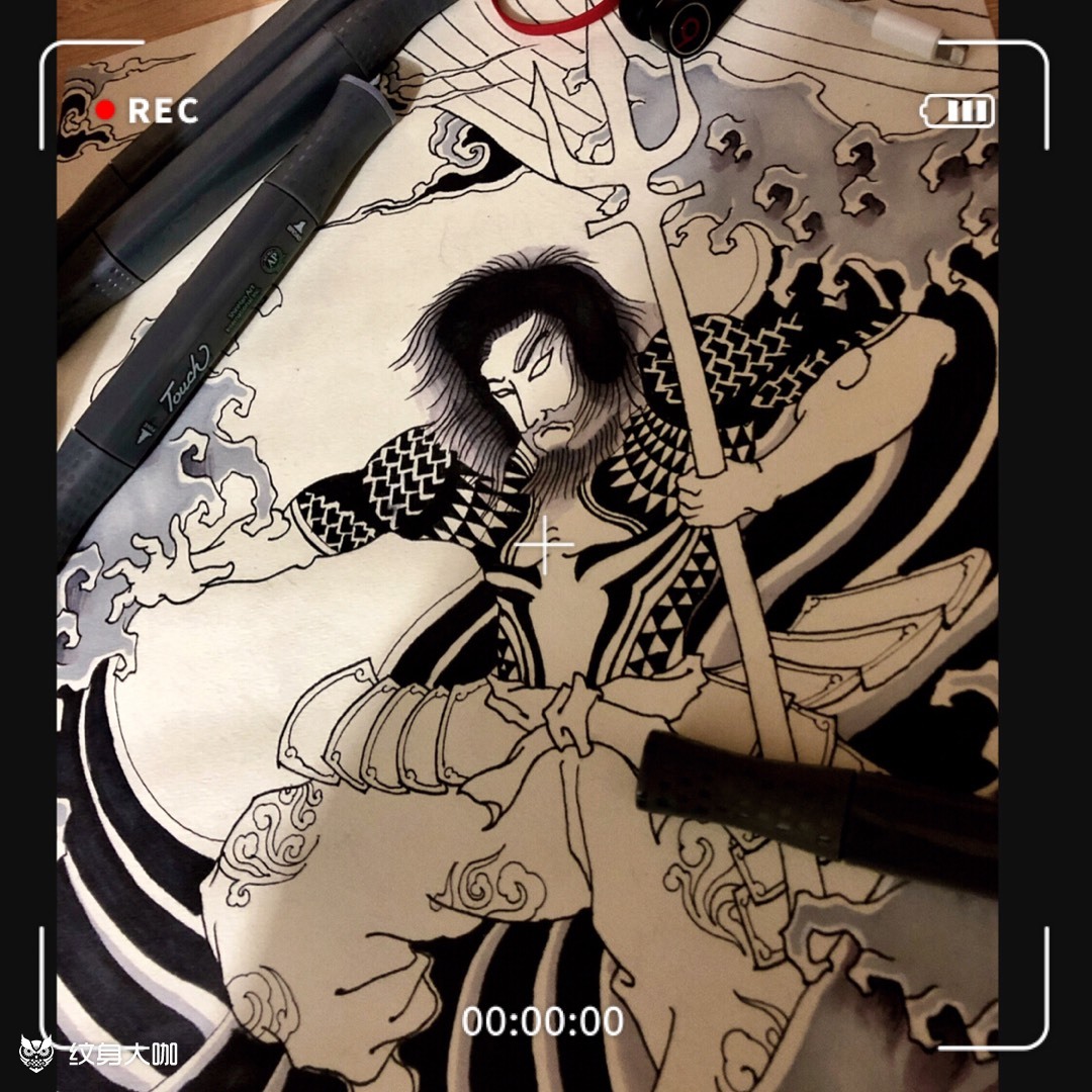 海王_纹身图案手稿图片_樱木夏树的纹身作品集