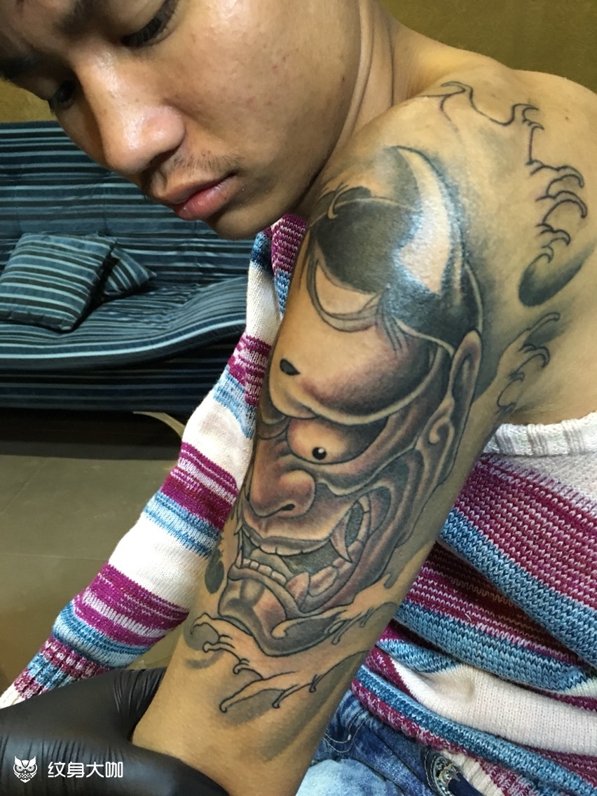大臂般若_纹身图案手稿图片_圣子的纹身作品集