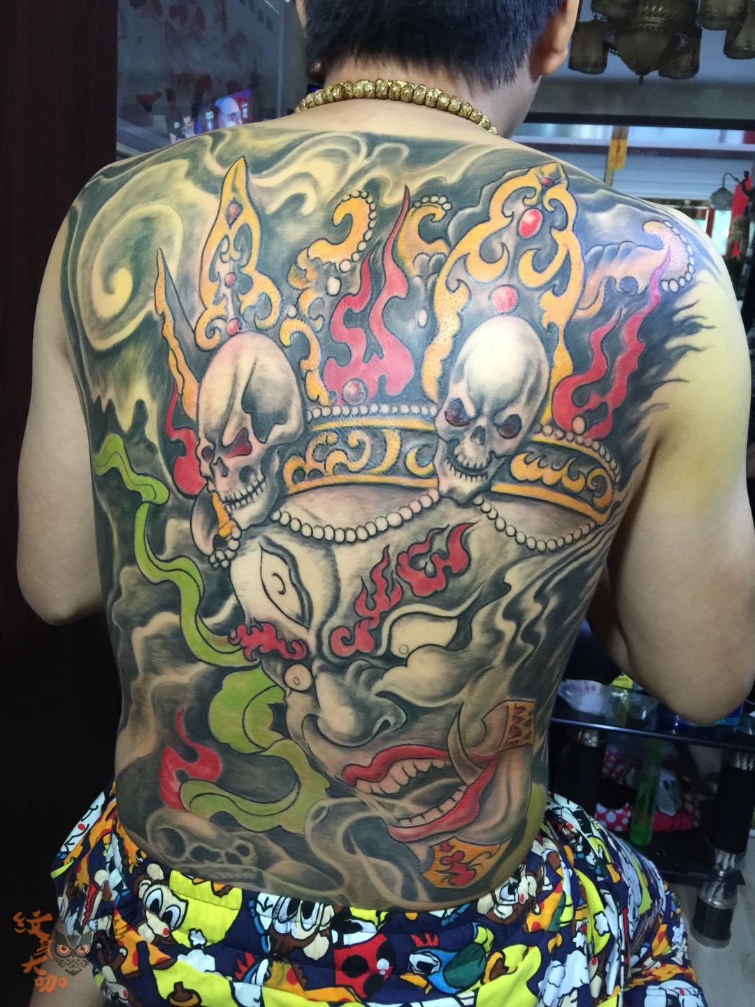 大黑天_纹身图案手稿图片_银路的纹身作品集