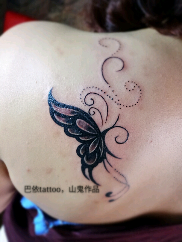 图腾蝴蝶_纹身图案手稿图片_猫 眼的纹身作品集