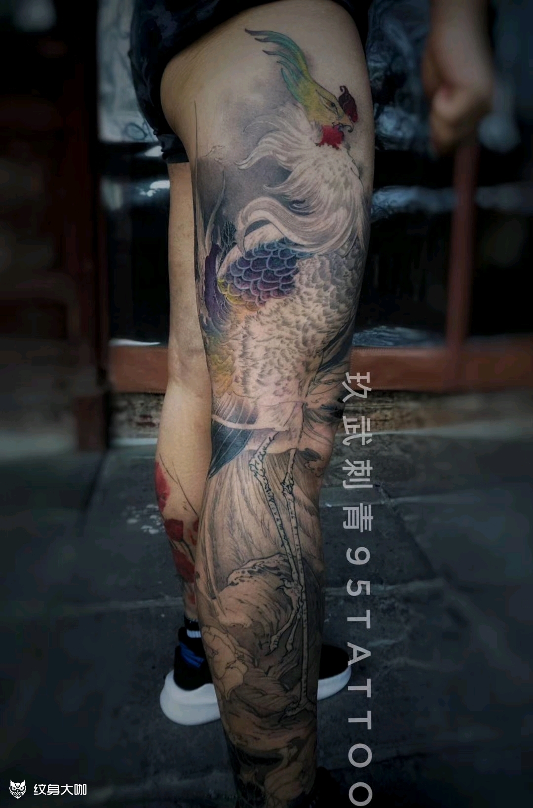 凤穿牡丹_纹身图案手稿图片_玖武的纹身作品集