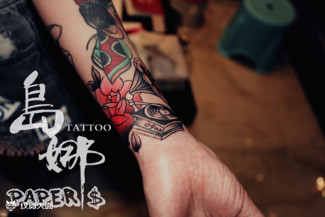 花臂拼接_纹身图案手稿图片_hey的纹身作品集