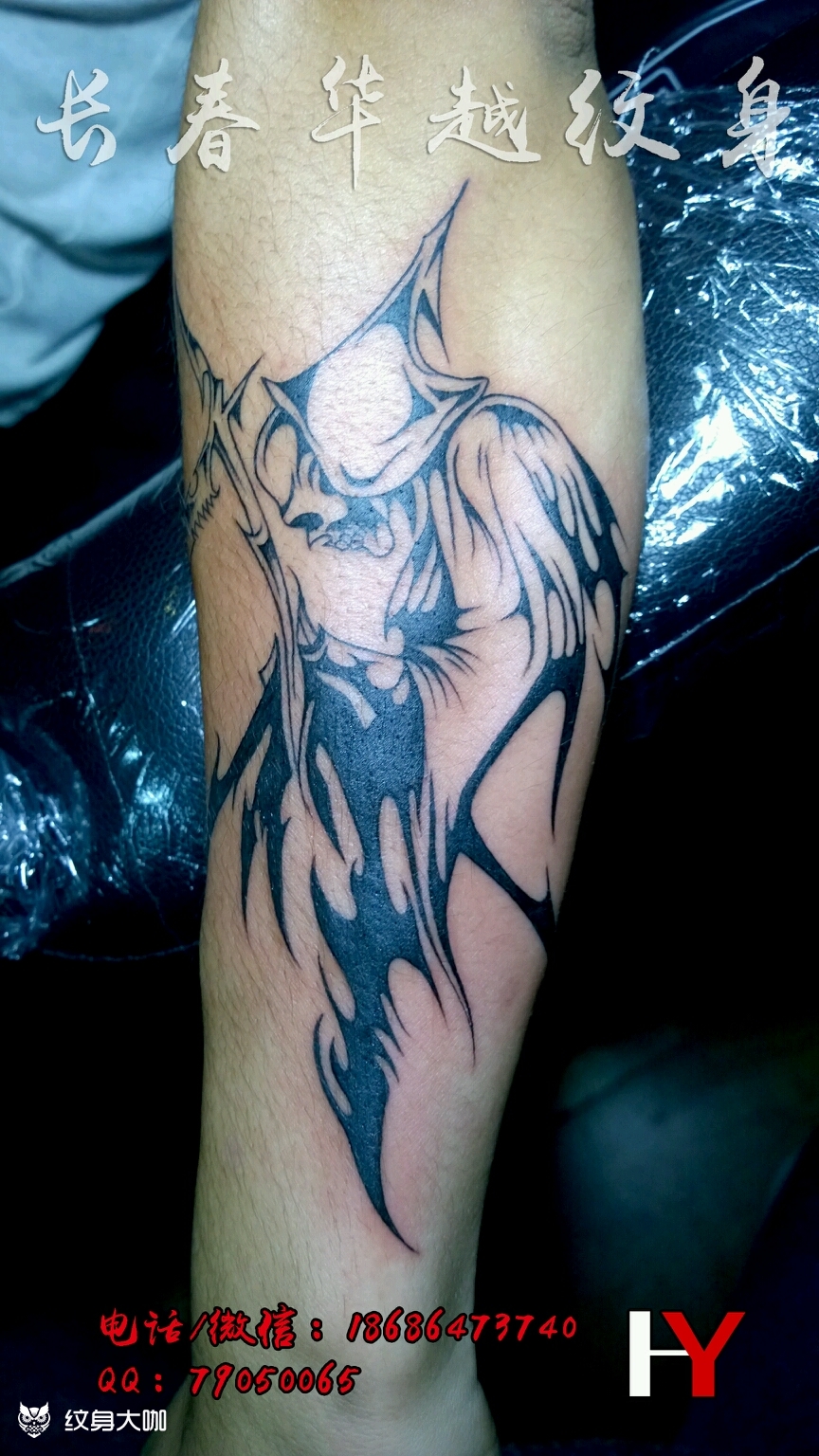 死神图腾_纹身图案手稿图片_华越的纹身作品集