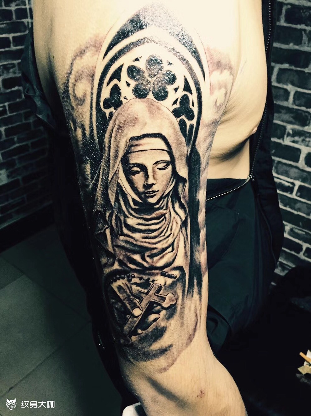 圣母_纹身图案手稿图片_福鼎针酷纹刺的纹身作品集