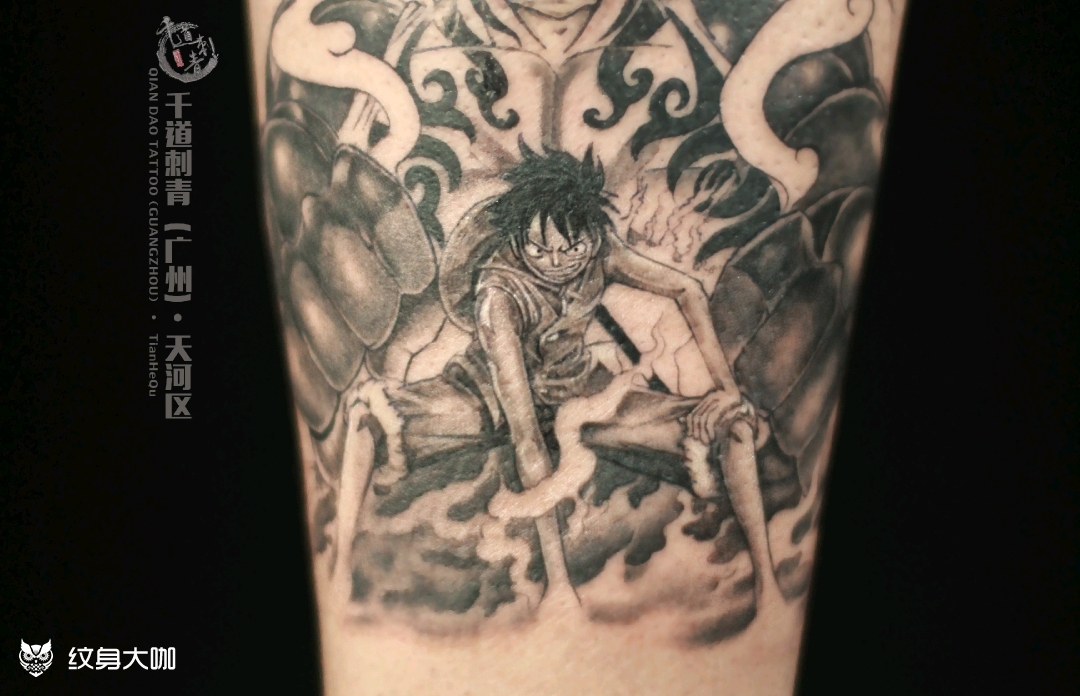 路飞_纹身图案手稿图片_梁创的纹身作品集