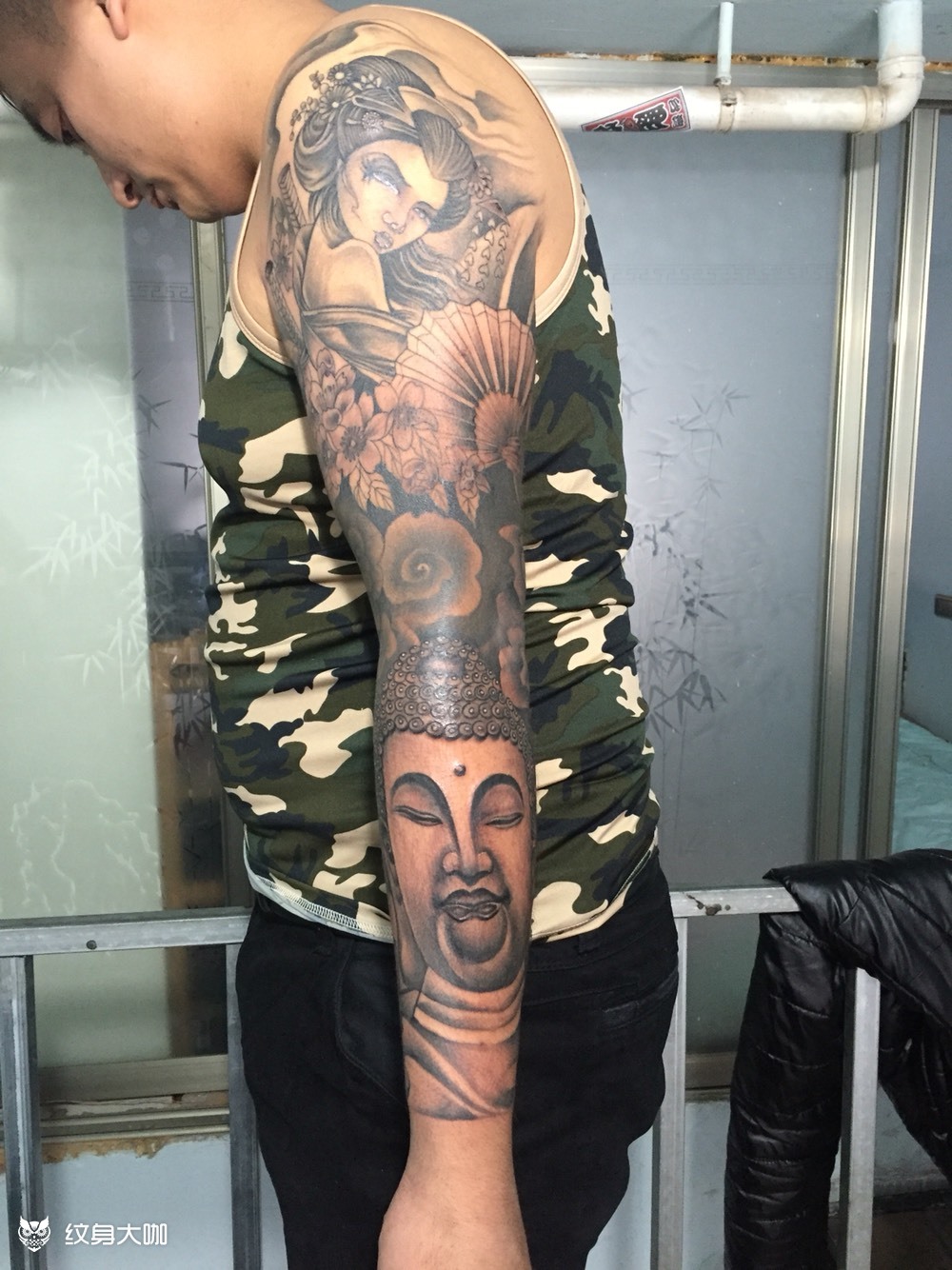 花臂_纹身图案手稿图片_王龙的纹身作品集