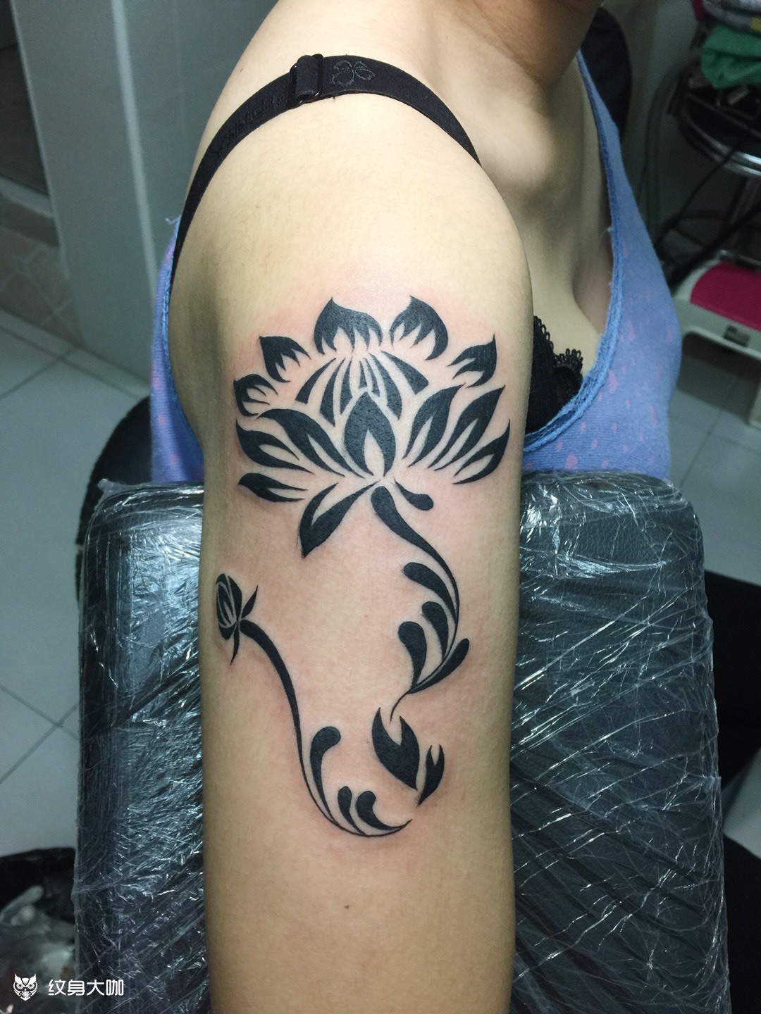 图腾莲花_纹身图案手稿图片_陆红旭的纹身作品集
