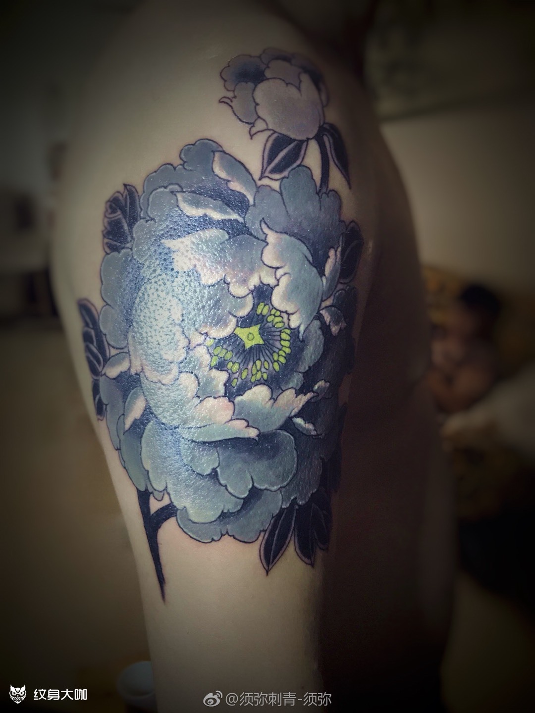 牡丹_纹身图案手稿图片_须弥的纹身作品集