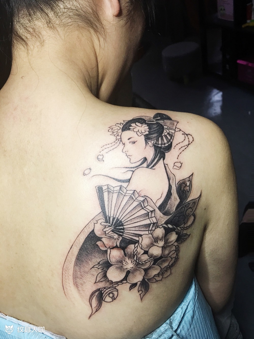 遮盖,艺妓_纹身图案手稿图片_阿飞的纹身作品集