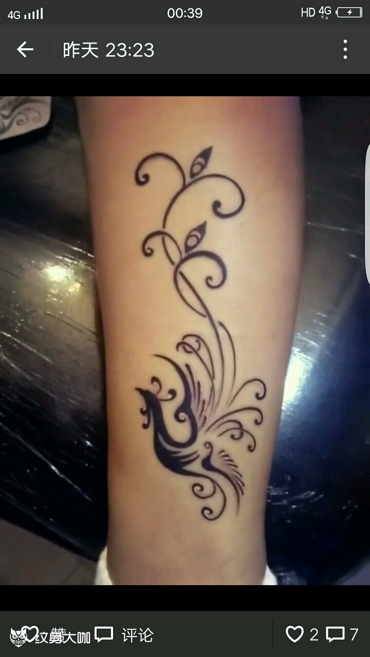 凤凰图腾_纹身图案手稿图片_程哥的纹身作品集