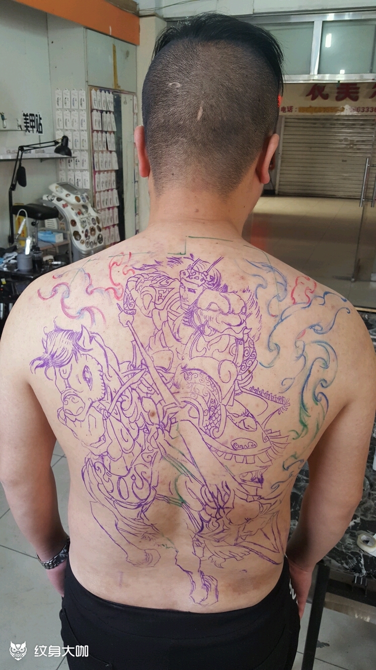 马超线条_纹身图案手稿图片_徐小明的纹身作品集