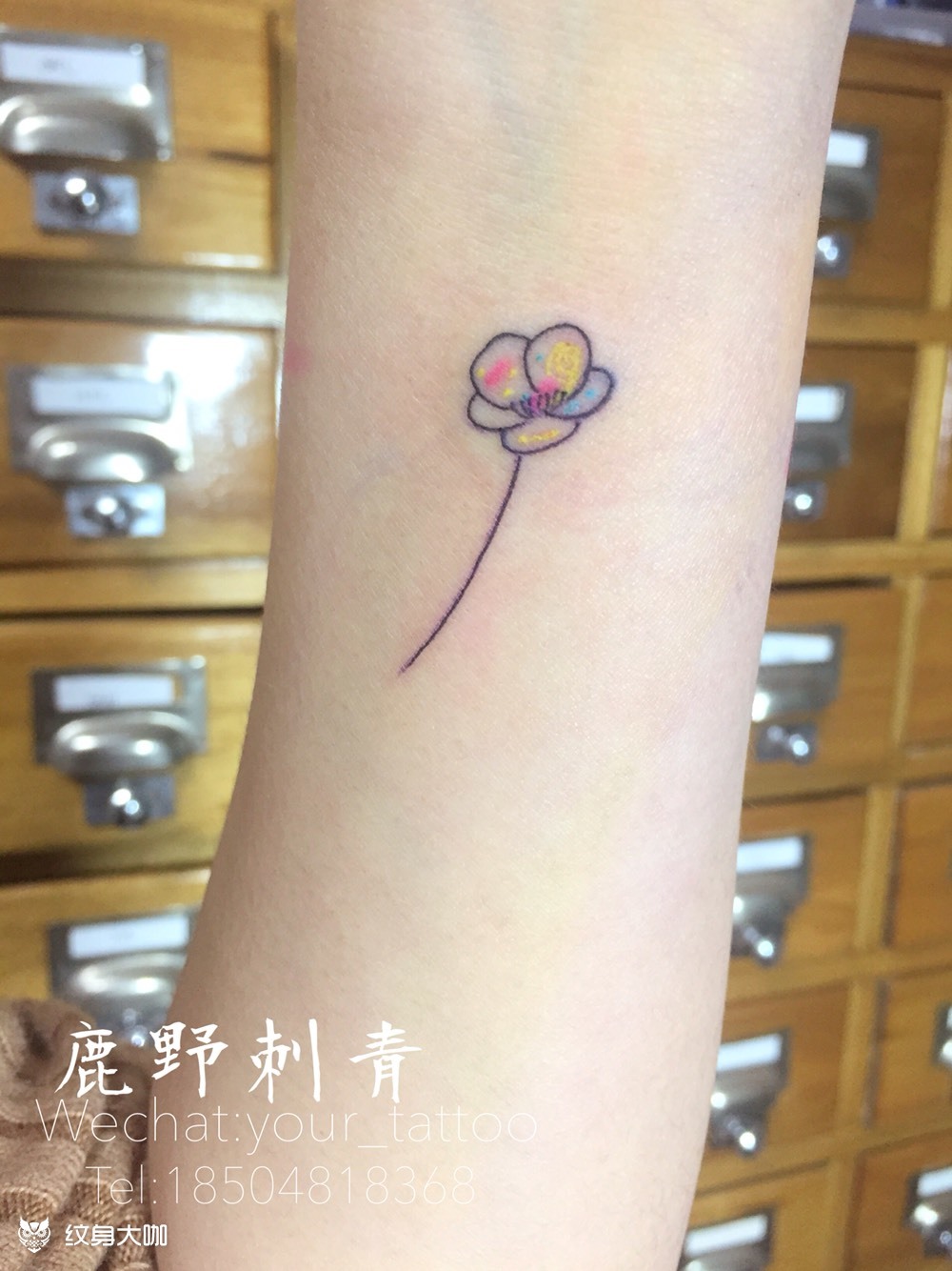 手腕小花_纹身图案手稿图片_萌的纹身作品集