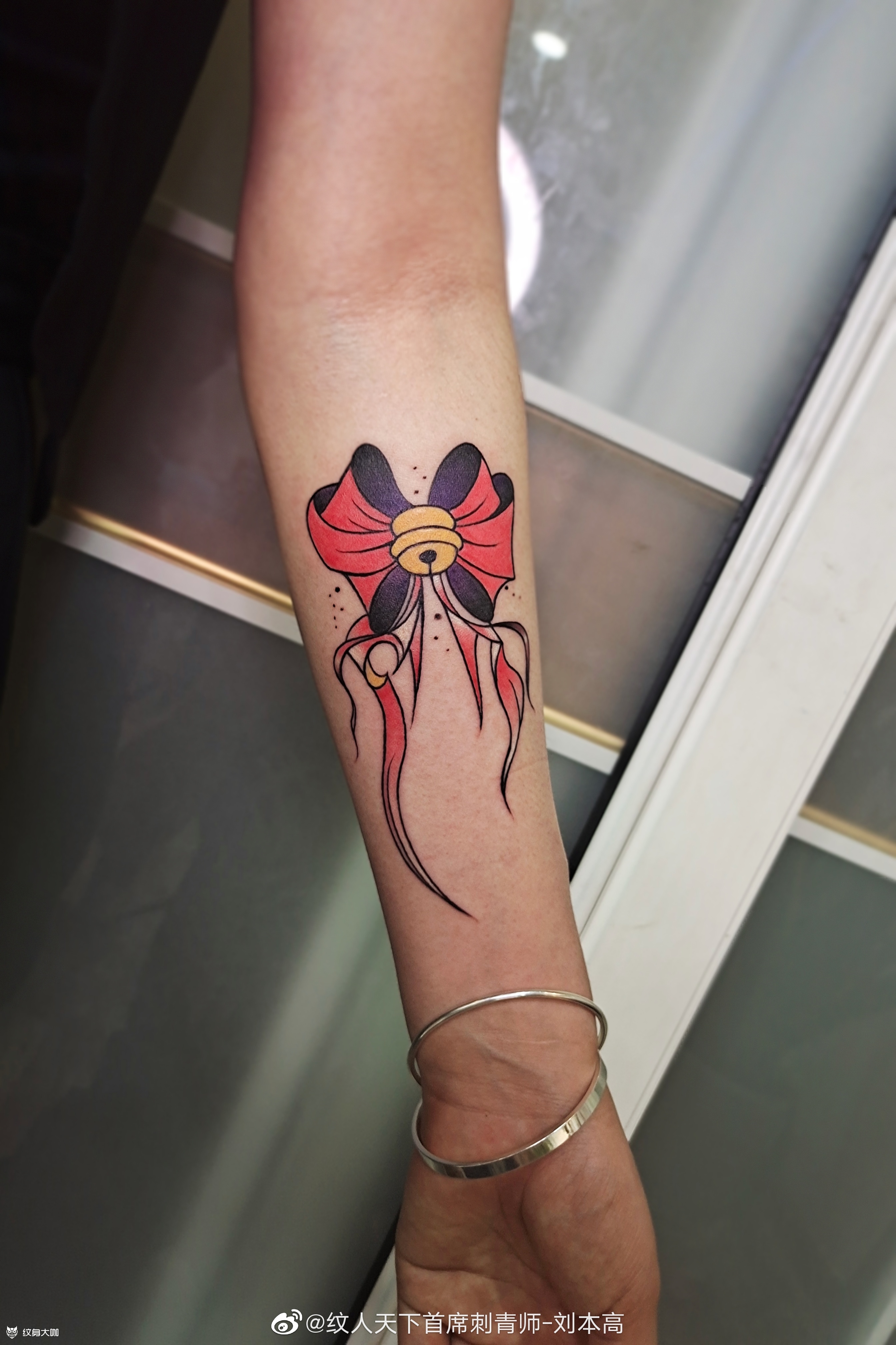 蝴蝶结_纹身图案手稿图片_刘本高的纹身作品集