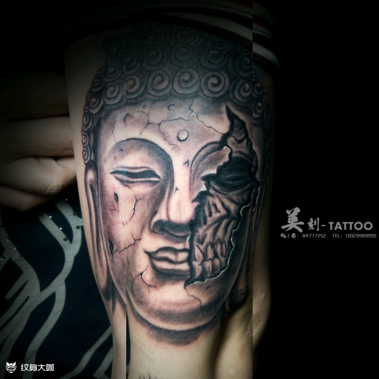 佛与魔_纹身图案手稿图片_王海峰的纹身作品集