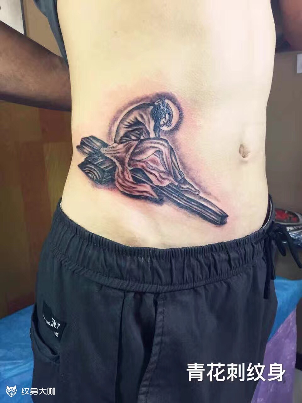 耶稣_纹身图案手稿图片_青花刺的纹身作品集