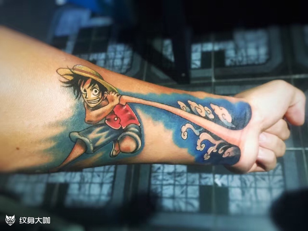 路飞_纹身图案手稿图片_大理的纹身作品集