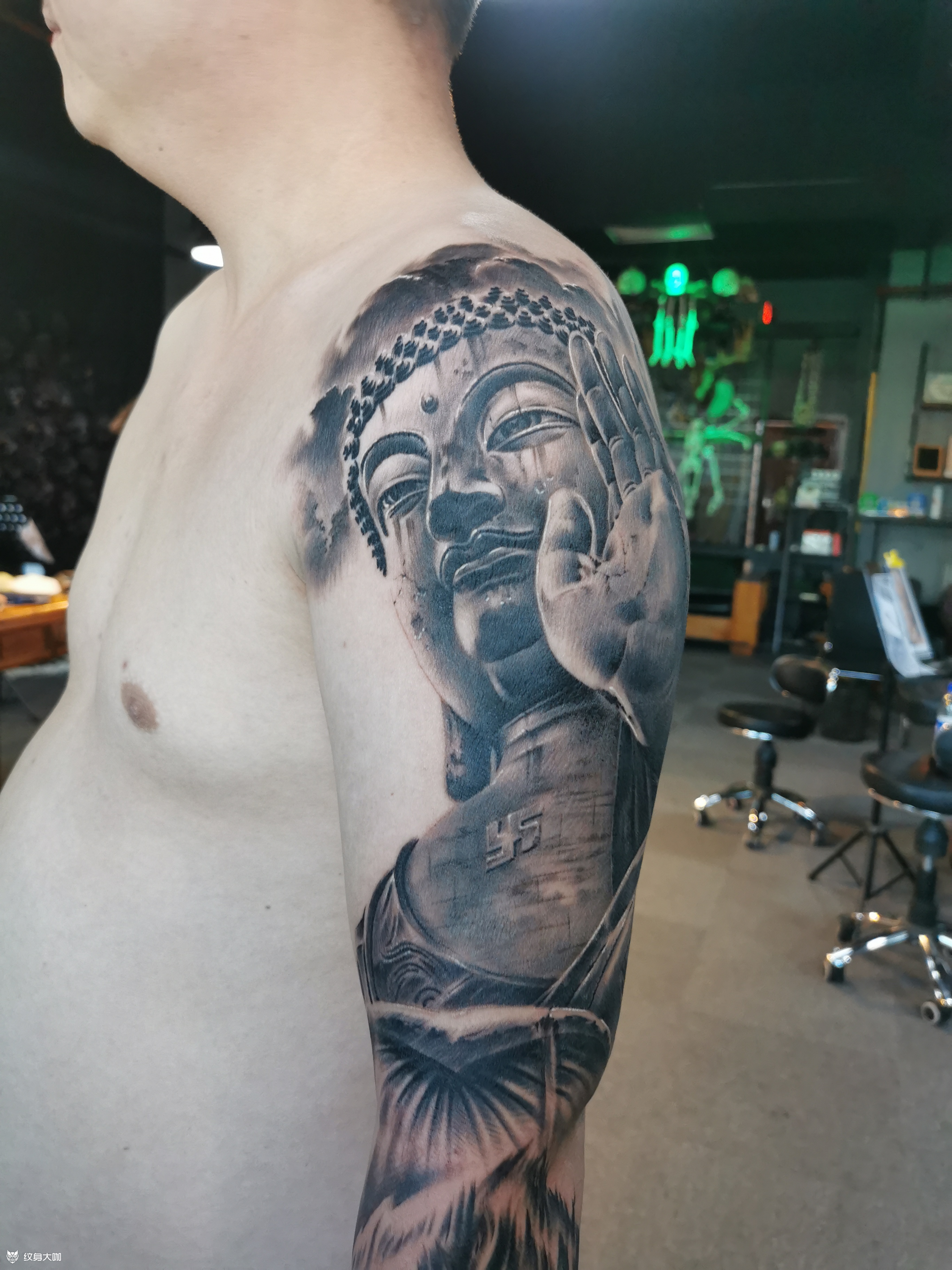 斗战胜佛花臂_纹身图案手稿图片_小泉的纹身作品集