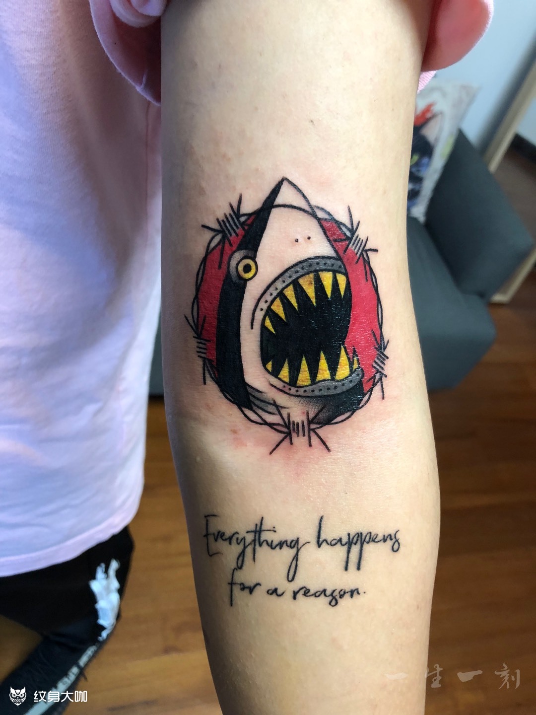 鲨鱼_纹身图案手稿图片_ 于新月的纹身作品集